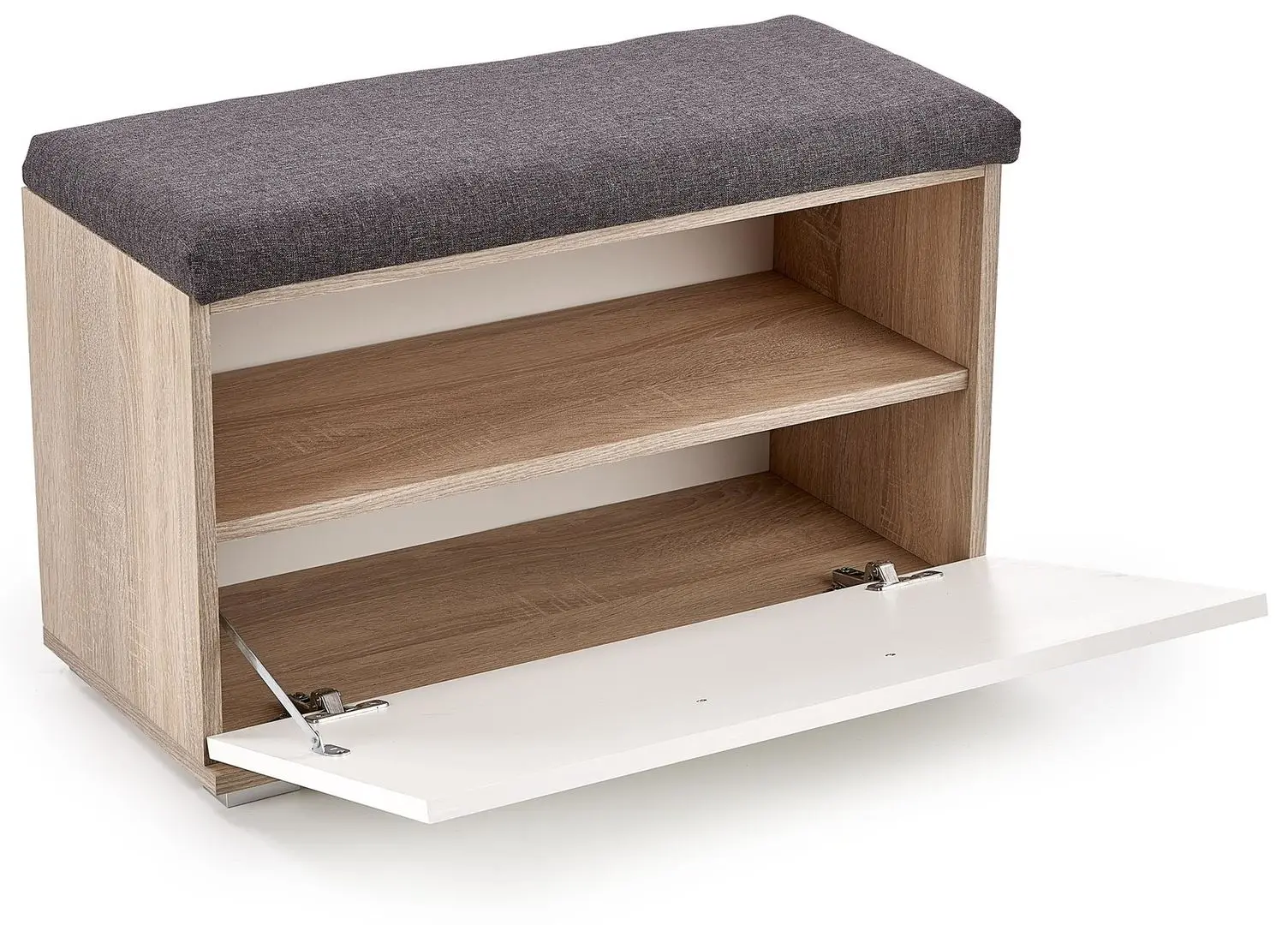 Tumba pentru incaltaminte Halmar Lima ST2 (White/Sonoma Oak/Gray)