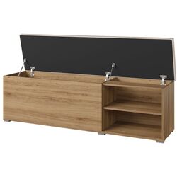 Bancheta-etajera pentru incaltaminte Helvetia Vertina 160cm (Wild Oak/Beige) Thumb
