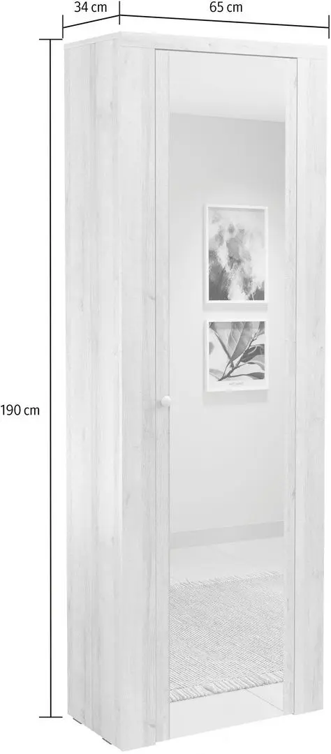 Dulap pentru incaltaminte Helvetia Larona 1D (Riviera Oak)