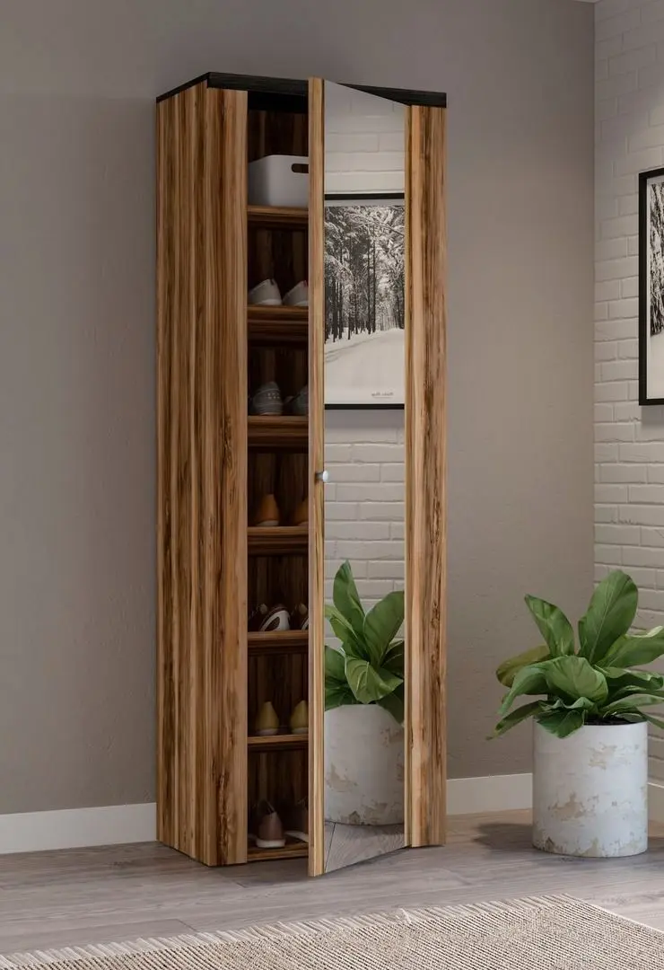 Dulap pentru incaltaminte Helvetia Larona 1D (Satin Walnut/Touchwood)