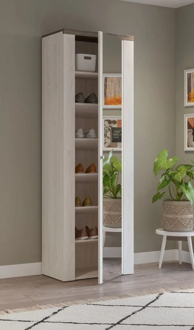 Шкаф для обуви Helvetia Larona 1D (Siberian Larch/Sonoma Oak Truffle) - 5