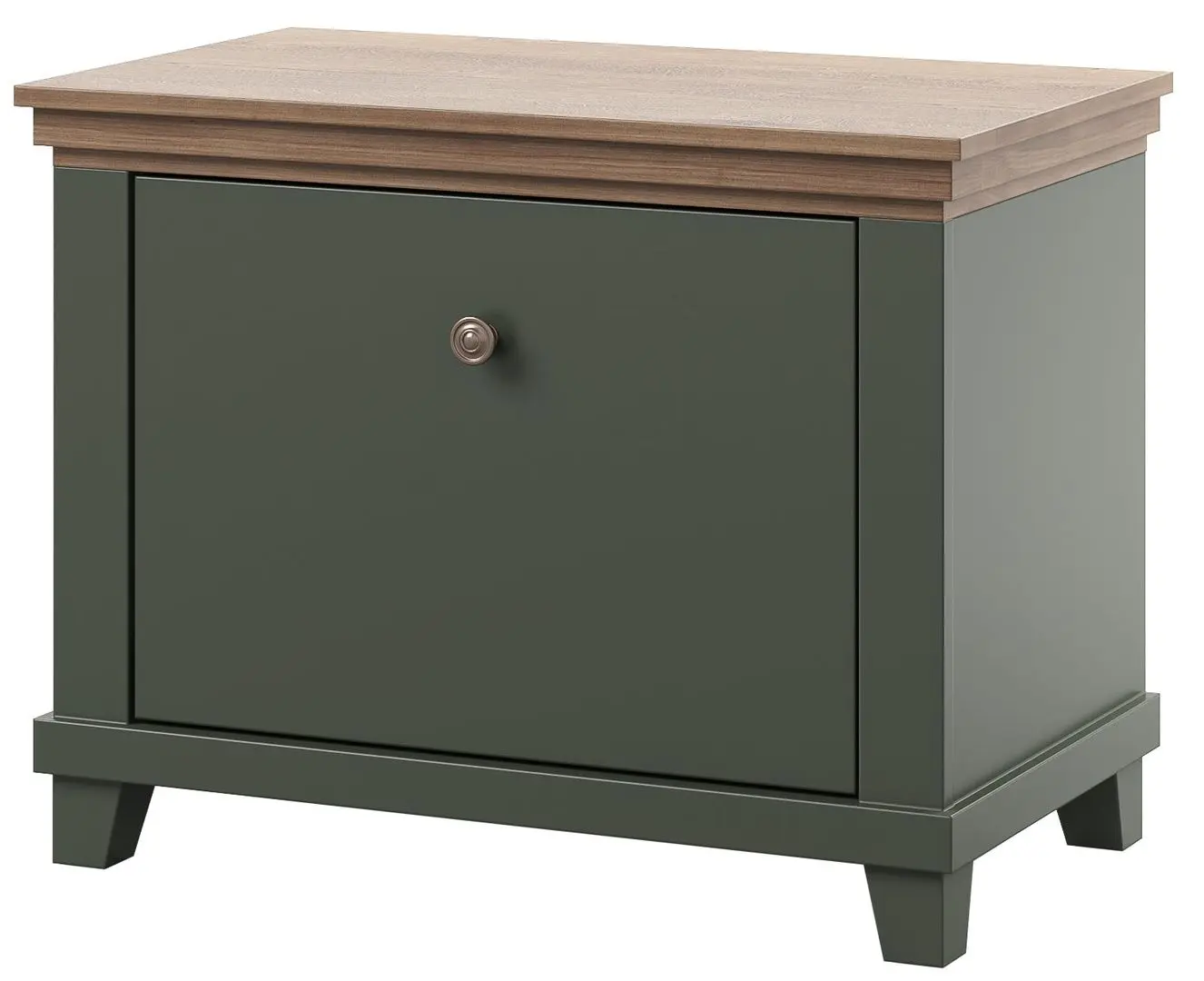 Тумба для обуви Helvetia Evora 1D 71 cm (Green/Lefkas Oak) - 2