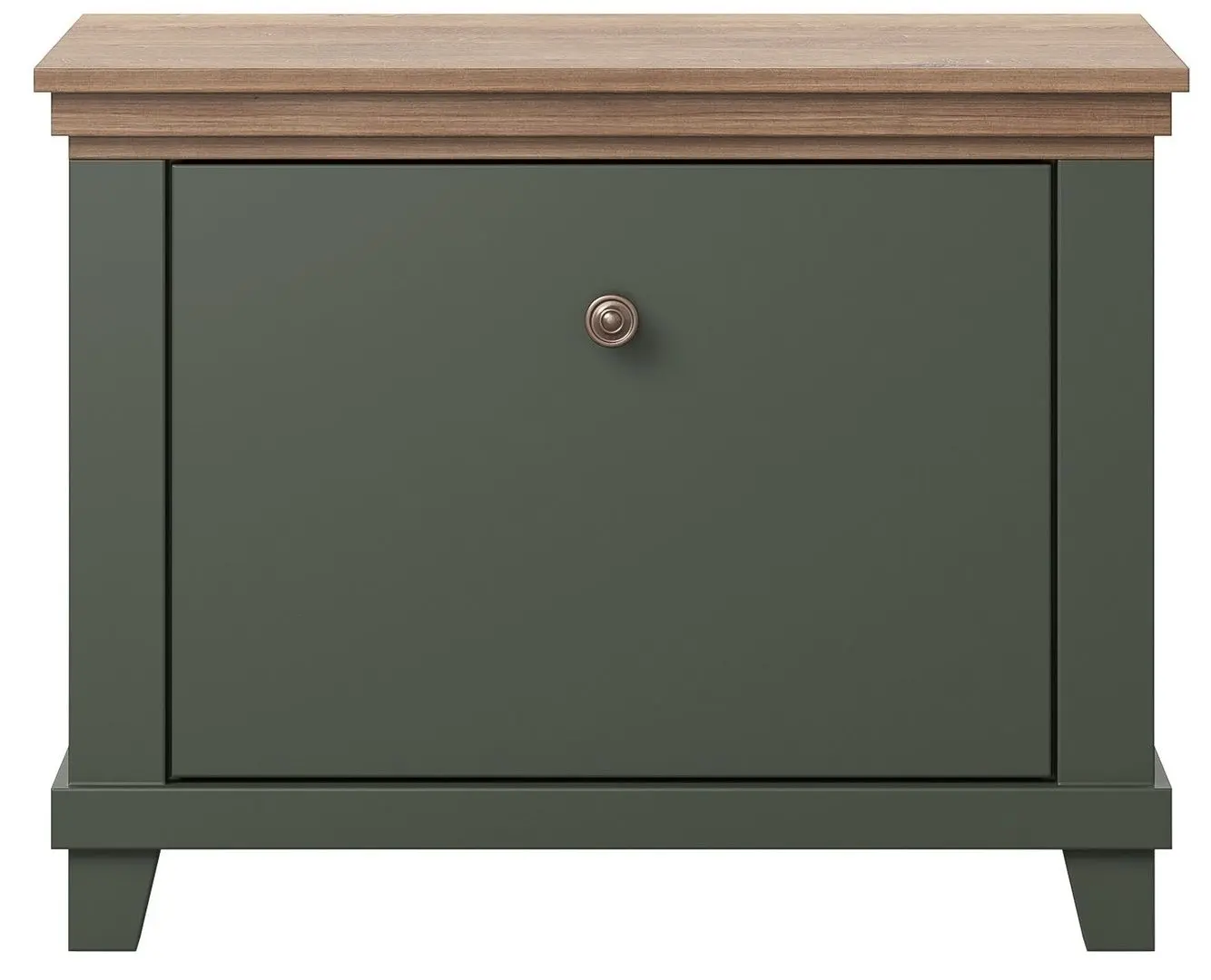 Тумба для обуви Helvetia Evora 1D 71 cm (Green/Lefkas Oak) - 3