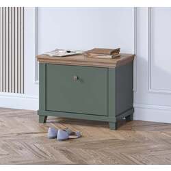 Tumba pentru incaltaminte Helvetia Evora 1D 71 cm (Green/Lefkas Oak)