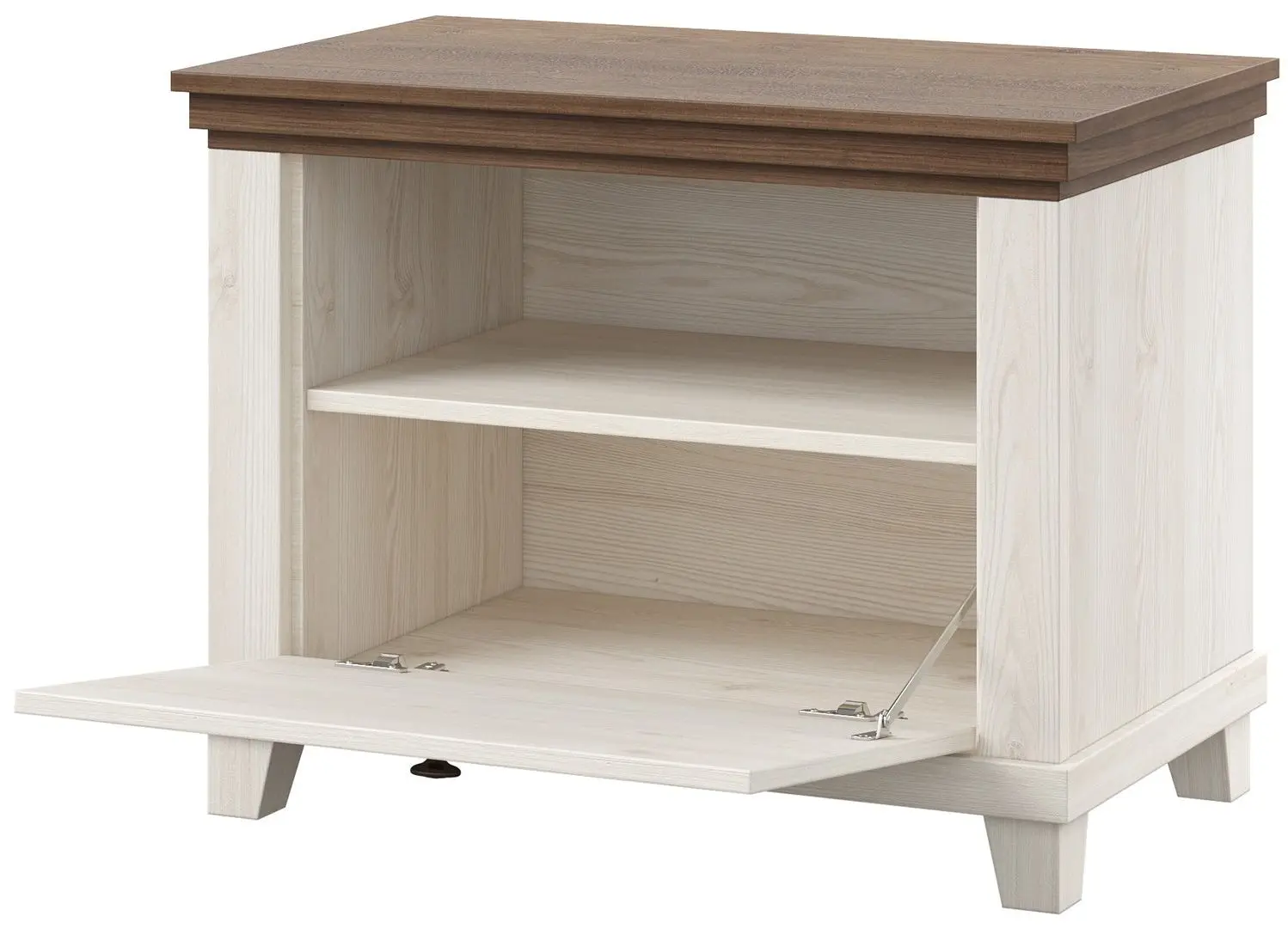 Tumba pentru incaltaminte Helvetia Evora 1D 71 cm (White Abisko Ash/Lefkas Oak) - 3
