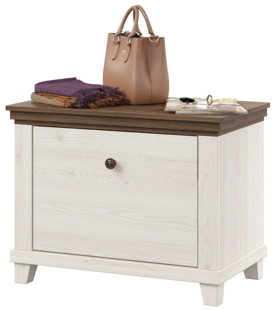 Tumba pentru incaltaminte Helvetia Evora 1D 71 cm (White Abisko Ash/Lefkas Oak) - 4