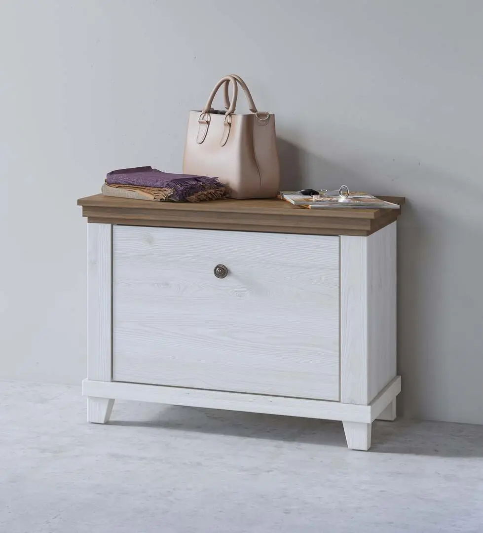 Tumba pentru incaltaminte Helvetia Evora 1D 71 cm (White Abisko Ash/Lefkas Oak) - 5