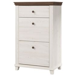 Tumba pentru incaltaminte Helvetia Evora 2D1SZ 71 cm (White Abisko Ash/Lefkas Oak/White) Thumb