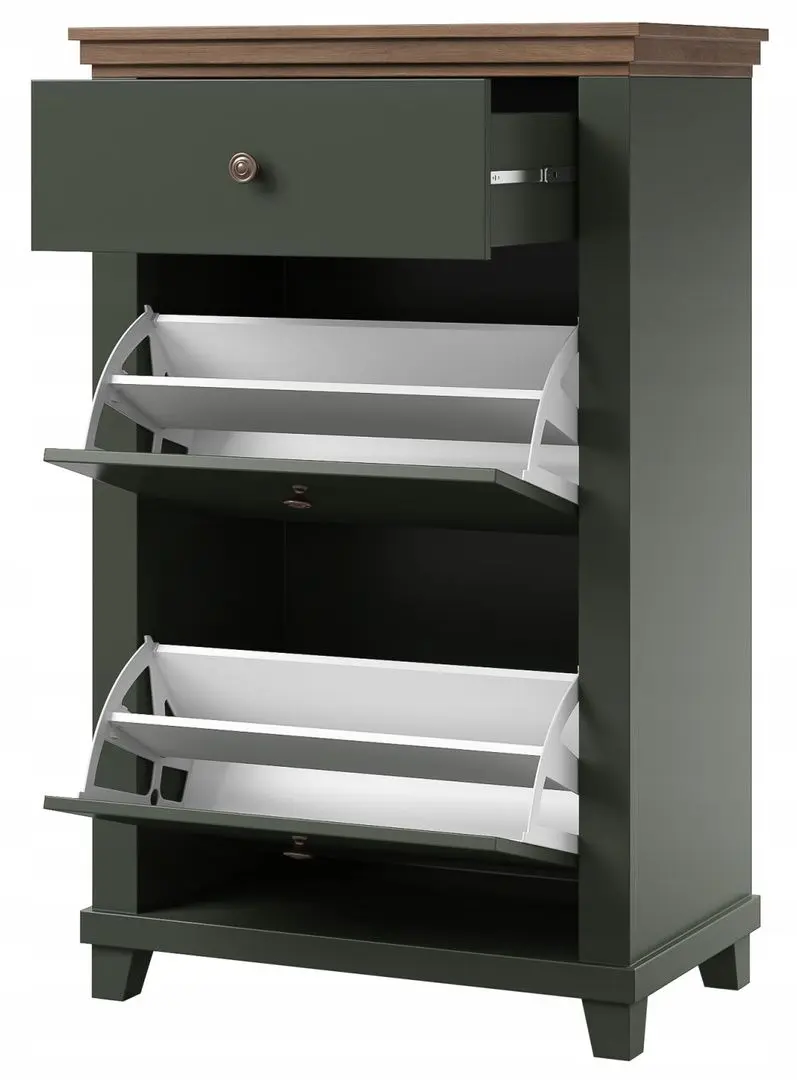 Tumba pentru incaltaminte Helvetia Evora 2D2SZ 71 cm (Green/Lefkas Oak)