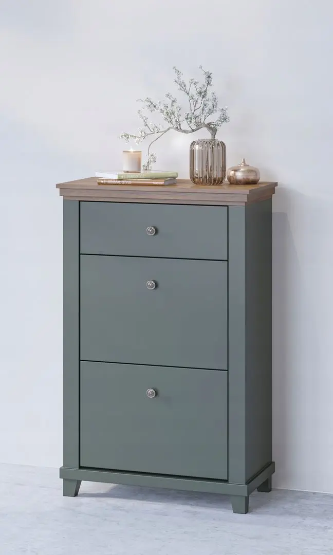 Tumba pentru incaltaminte Helvetia Evora 2D2SZ 71 cm (Green/Lefkas Oak)