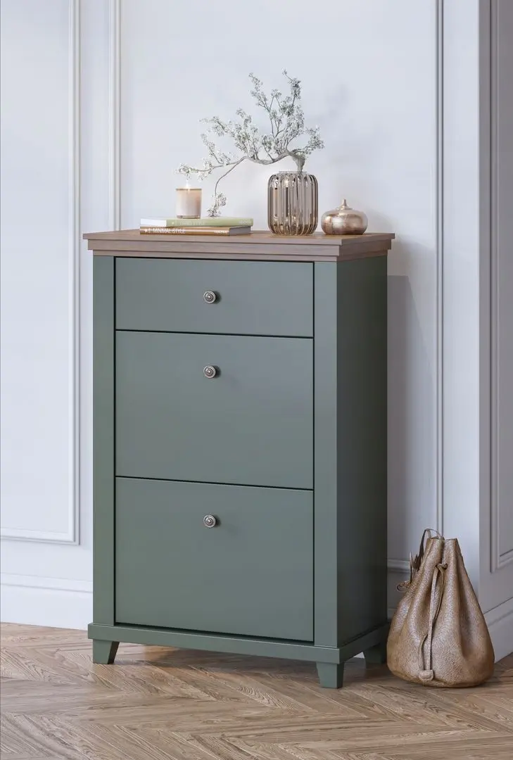 Tumba pentru incaltaminte Helvetia Evora 2D2SZ 71 cm (Green/Lefkas Oak)