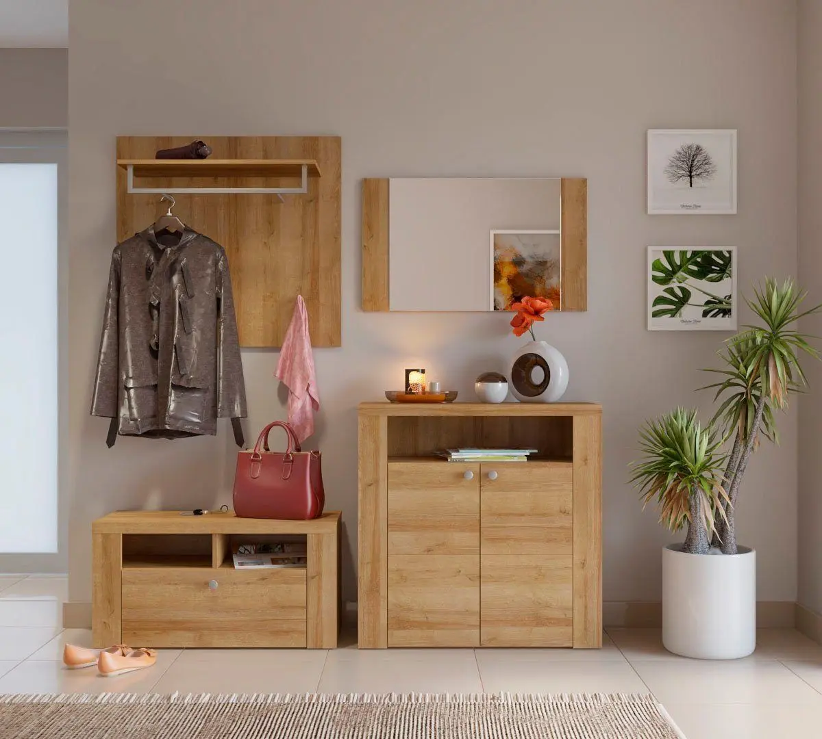 Tumba pentru incaltaminte Helvetia Larona 1K (Riviera Oak) - 6