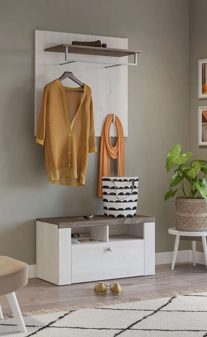 Tumba pentru incaltaminte Helvetia Larona 1K (Siberian Larch/Sonoma Oak Truffle) - 5