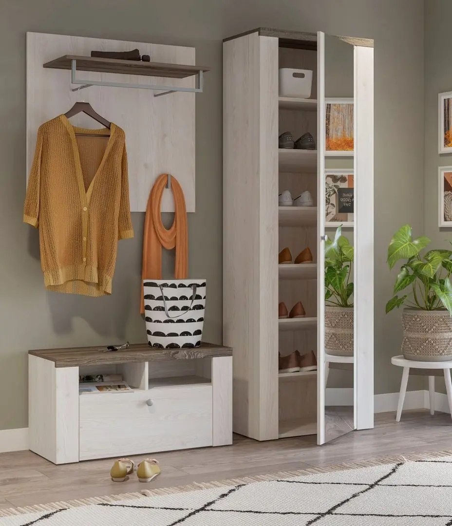 Tumba pentru incaltaminte Helvetia Larona 1K (Siberian Larch/Sonoma Oak Truffle) - 6