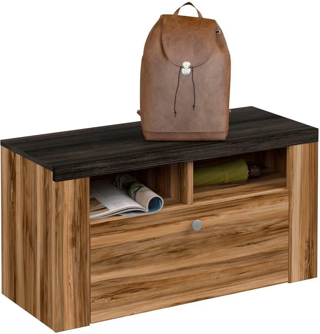 Tumba pentru incaltaminte Helvetia Larona (Satin Walnut/Touchwood) - 3