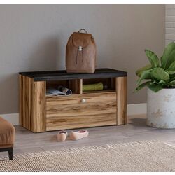 Tumba pentru incaltaminte Helvetia Larona (Satin Walnut/Touchwood)