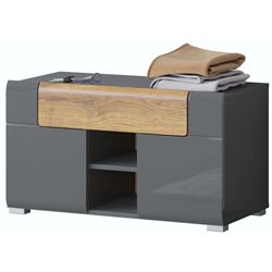 Tumba pentru incaltaminte Helvetia Toledo 2D1SZ (Anthracite Gloss/Grandson Oak) Thumb