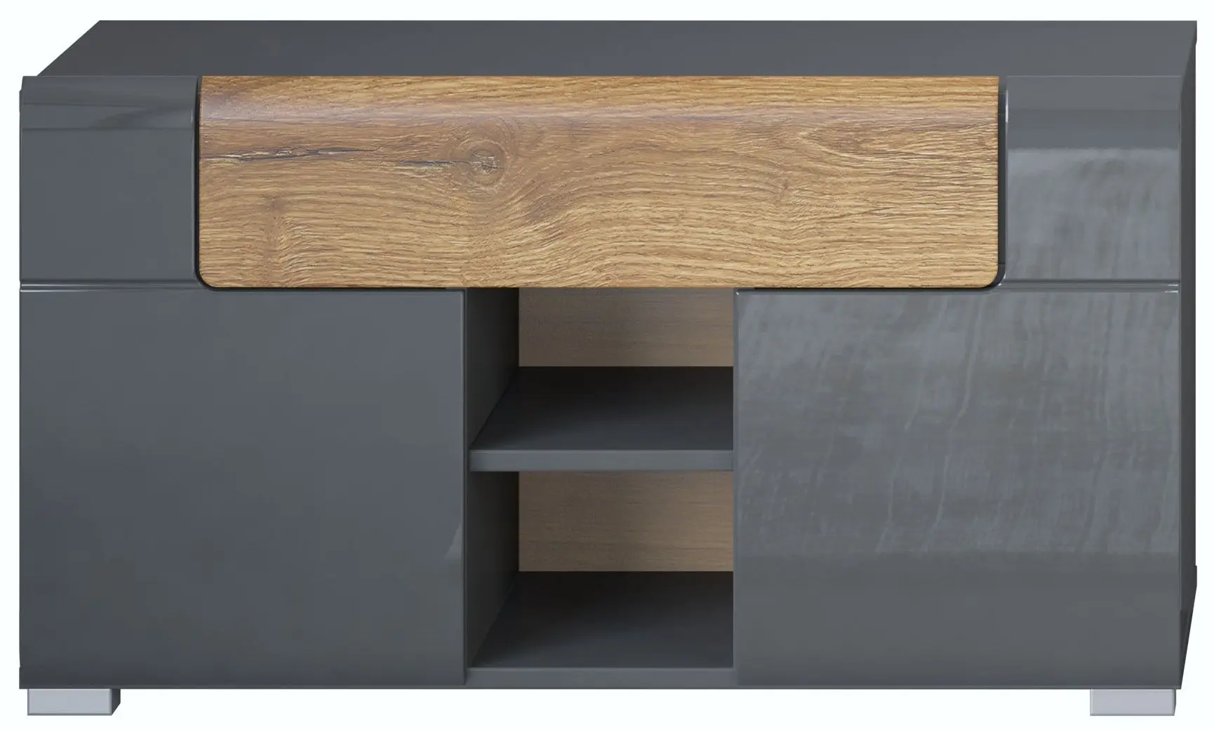 Tumba pentru incaltaminte Helvetia Toledo 2D1SZ (Anthracite Gloss/Grandson Oak) - 5