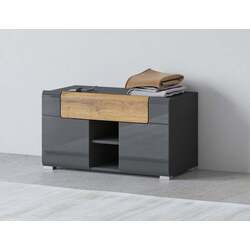 Tumba pentru incaltaminte Helvetia Toledo 2D1SZ (Anthracite Gloss/Grandson Oak) Thumb