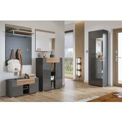 Tumba pentru incaltaminte Helvetia Toledo 2D1SZ (Anthracite Gloss/Grandson Oak) Thumb