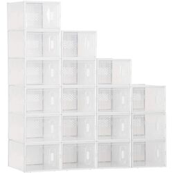 Etajera-organizer pentru incaltaminte Homcom 850-173V01 25x35x19 cm (White) Thumb