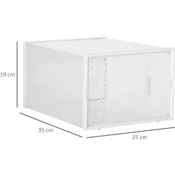 Etajera-organizer pentru incaltaminte Homcom 850-173V01 25x35x19 cm (White) Thumb