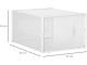 Etajera-organizer pentru incaltaminte Homcom 850-173V01 25x35x19 cm (White)