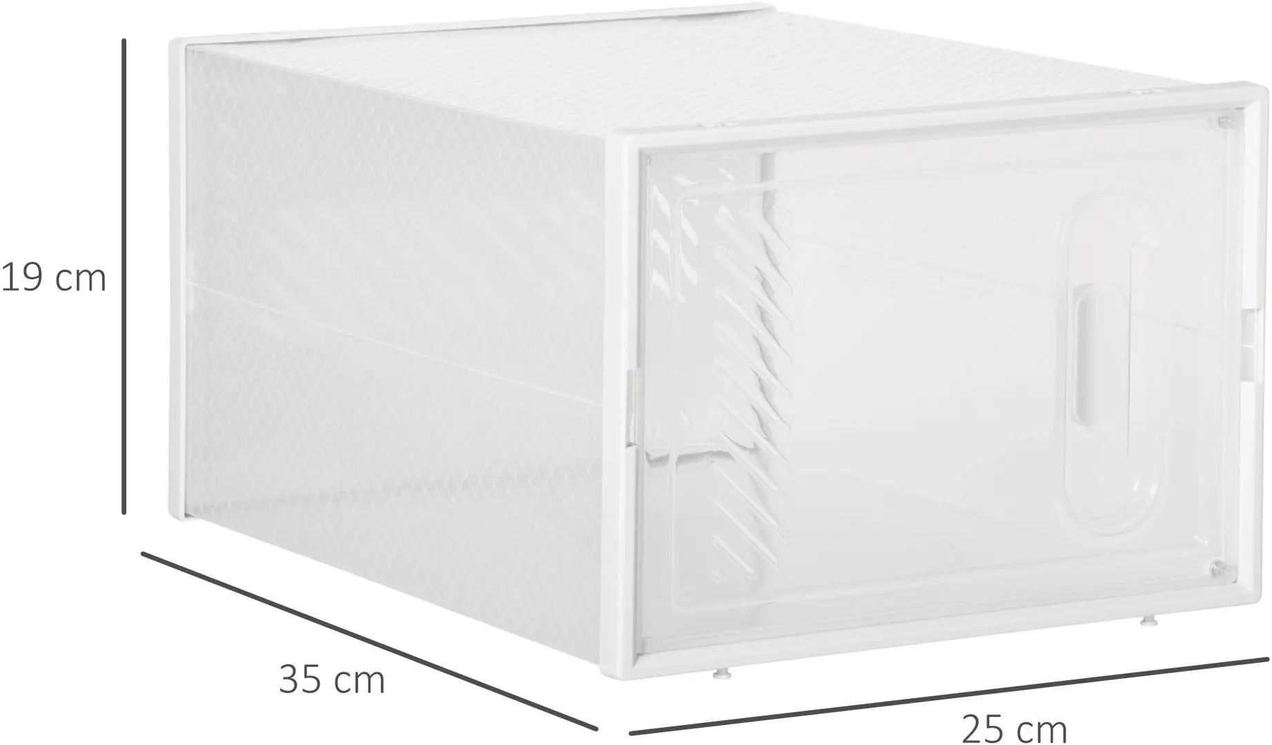 Etajera-organizer pentru incaltaminte Homcom 850-173V01 25x35x19 cm (White)