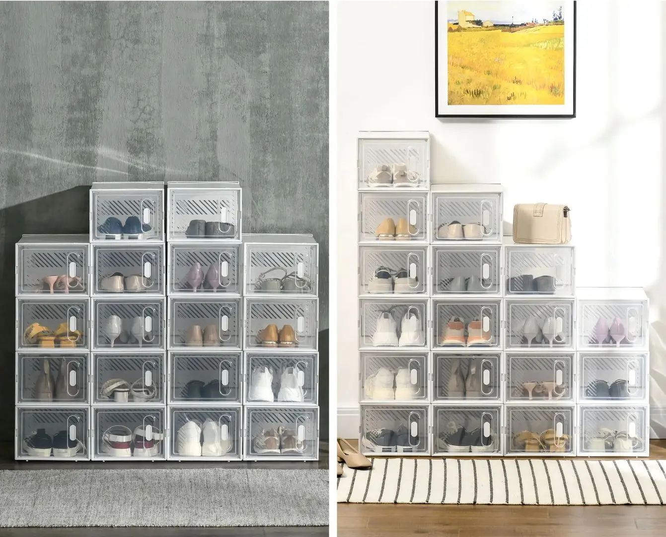 Etajera-organizer pentru incaltaminte Homcom 850-173V01 25x35x19 cm (White)