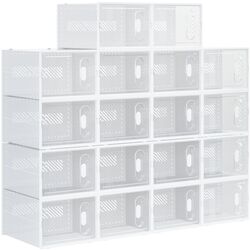 Etajera-organizer pentru incaltaminte Homcom 850-174V01 28x36x21 cm (White) Thumb