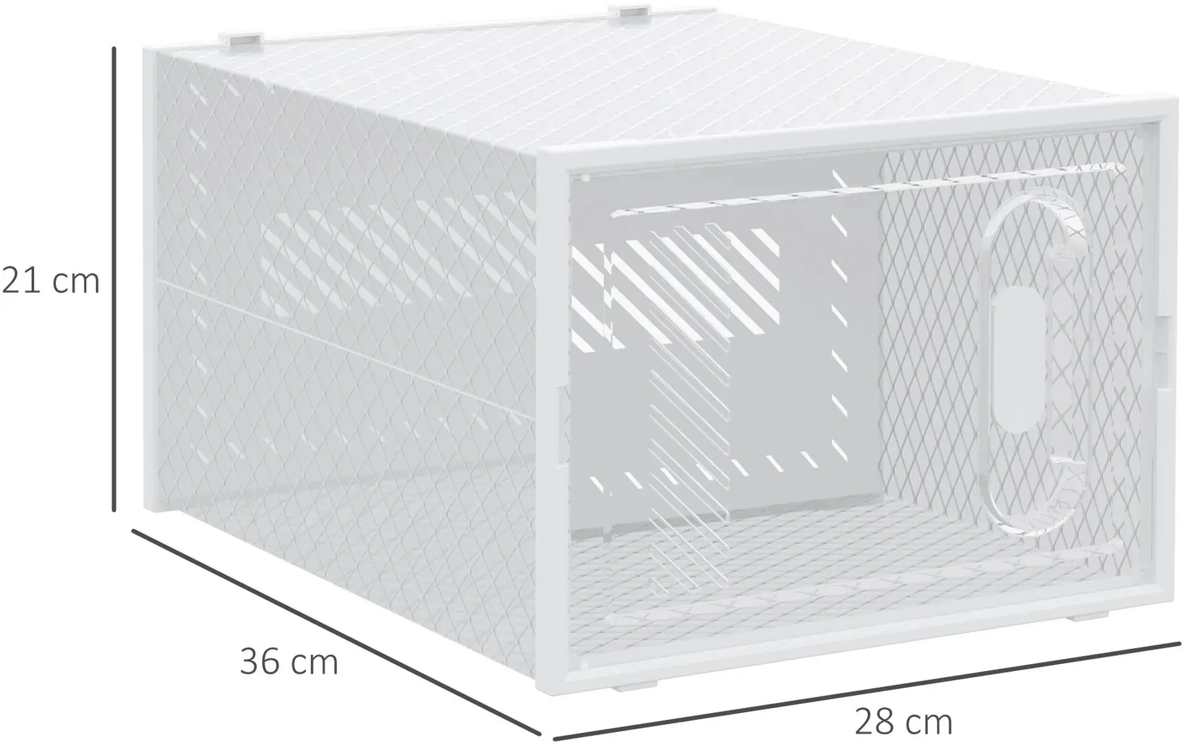 Etajera-organizer pentru incaltaminte Homcom 850-174V01 28x36x21 cm (White)
