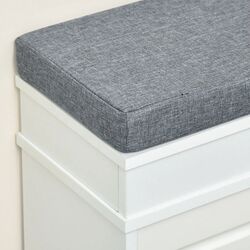 Тумба-банкетка для обуви Homcom 837-138 104x24x55 cm (White/Grey) Thumb