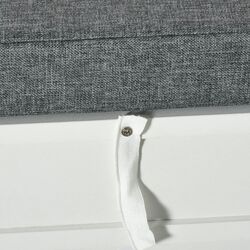 Тумба-банкетка для обуви Homcom 837-138 104x24x55 cm (White/Grey) Thumb