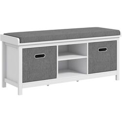 Tumba-bancheta pentru incaltaminte Homcom 837-454V80WT 105x35x47 cm (White/Grey) Thumb