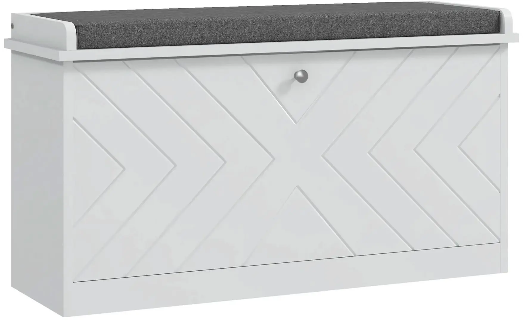 Тумба-банкетка для обуви Homcom 837-460V80WT (Grey/White) - 2