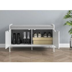 Тумба-банкетка для обуви Homcom 837-500V80WT 84x35x50 cm (White) Thumb