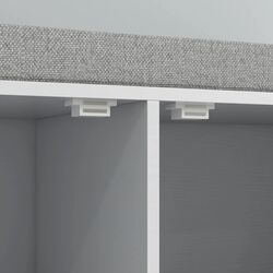 Тумба-банкетка для обуви Homcom 837-500V80WT 84x35x50 cm (White) Thumb