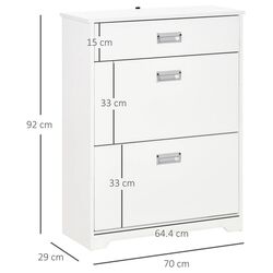 Tumba pentru incaltaminte Homcom 837-141 70x29x92 cm (White) Thumb