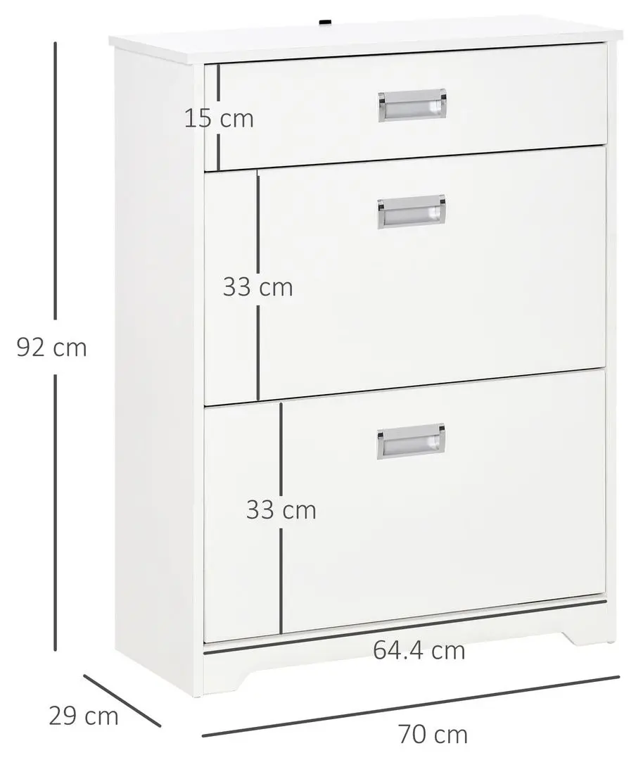 Tumba pentru incaltaminte Homcom 837-141 70x29x92 cm (White)