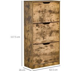 Тумба для обуви Homcom 837-157 62x26x117 cm (Rustic Brown) Thumb