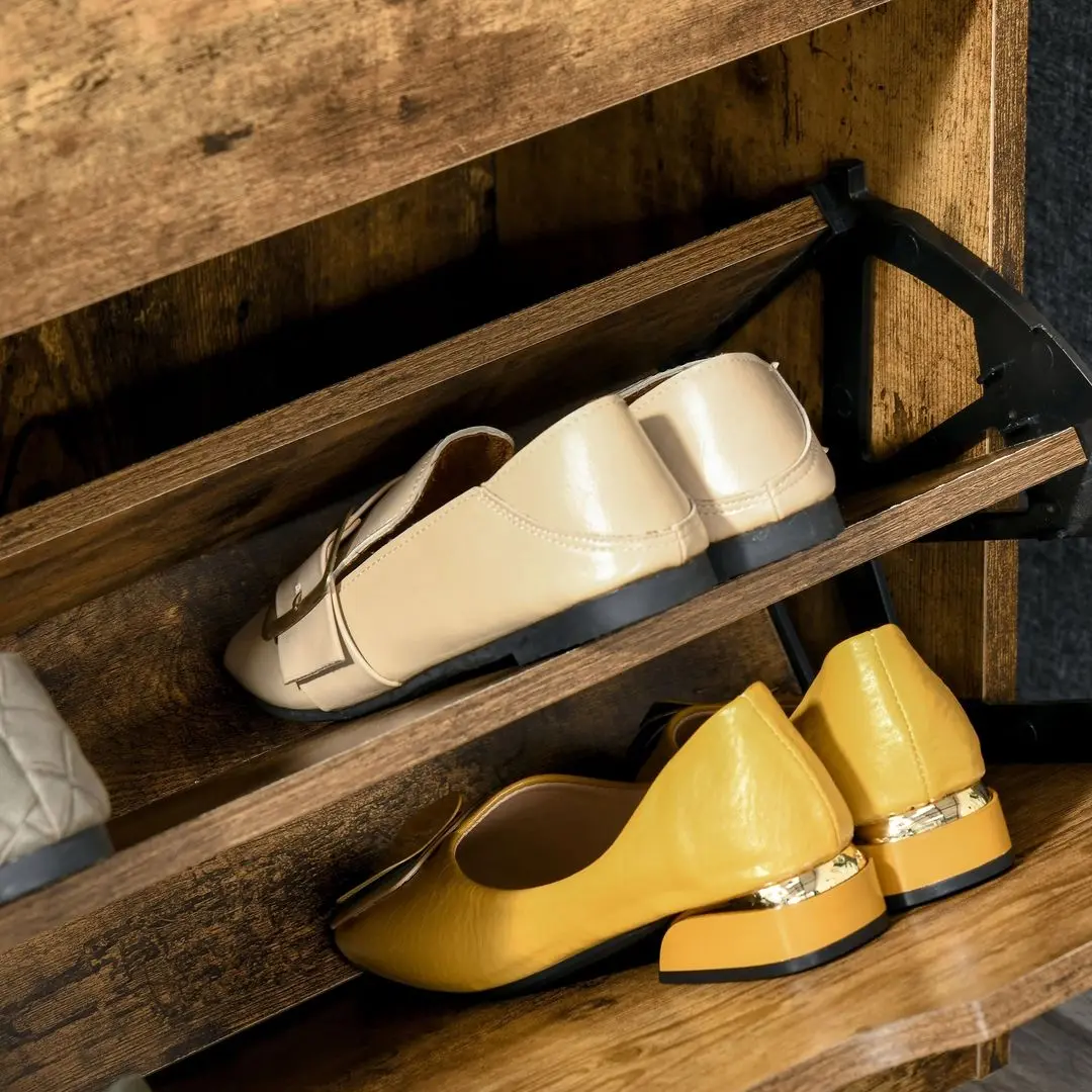 Тумба для обуви Homcom 837-157 62x26x117 cm (Rustic Brown) - 5