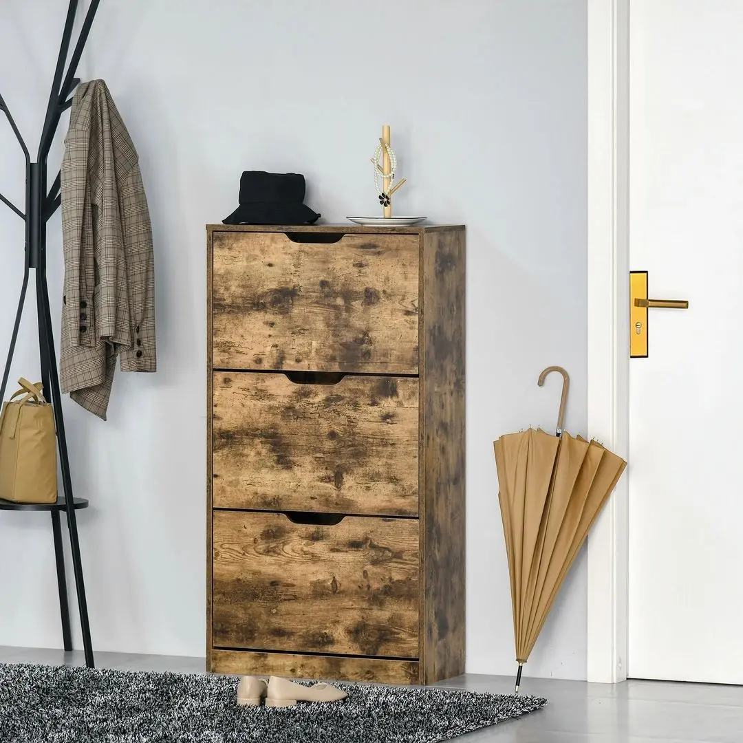 Тумба для обуви Homcom 837-157 62x26x117 cm (Rustic Brown)