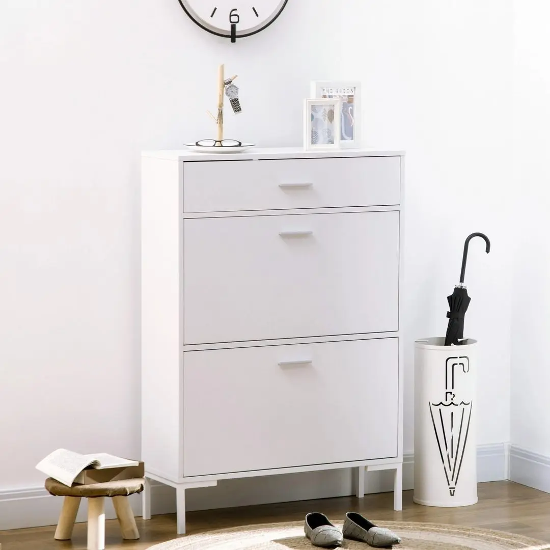 Tumba pentru incaltaminte Homcom 837-233WT 75x26x110 cm (White)