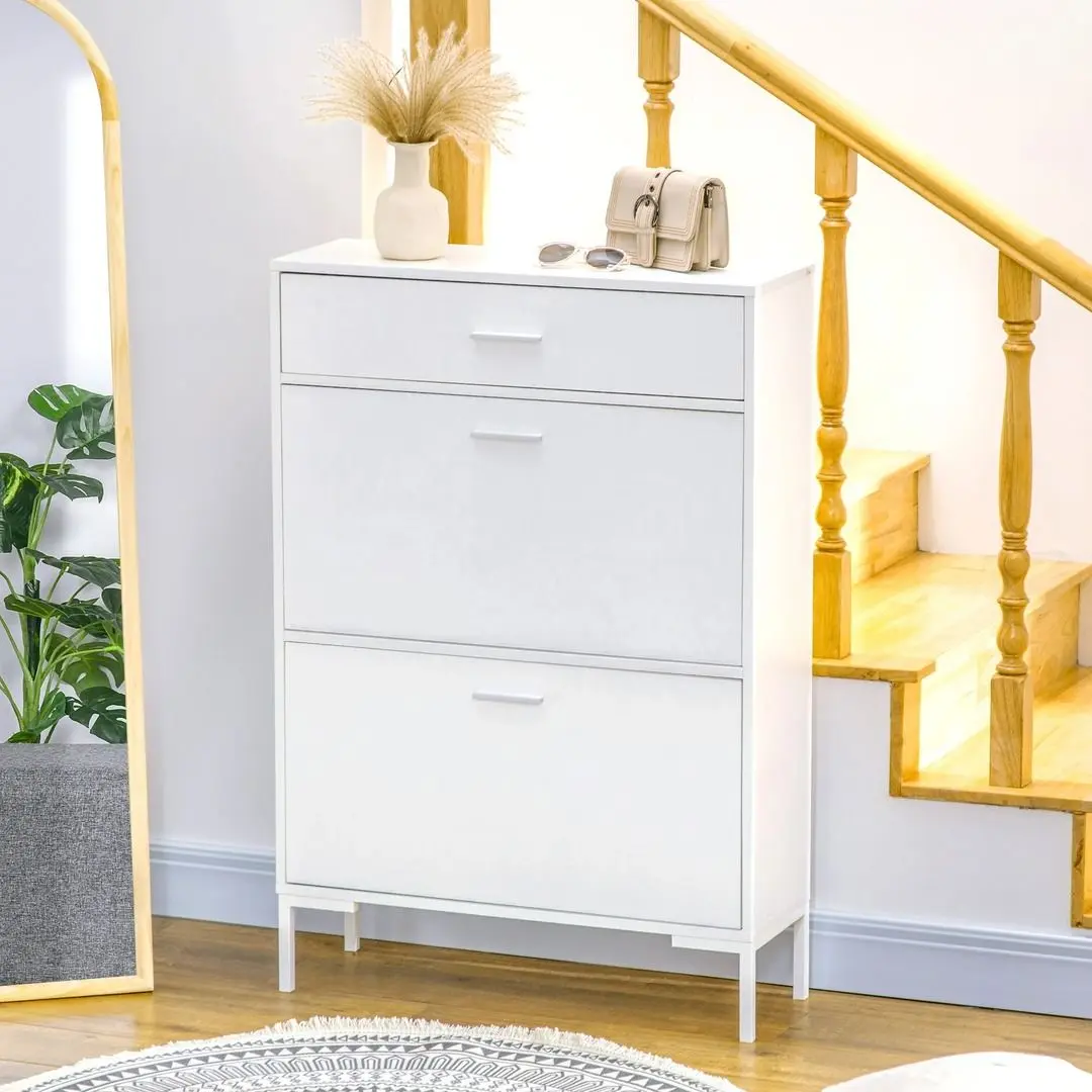 Tumba pentru incaltaminte Homcom 837-233WT 75x26x110 cm (White)