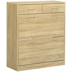 Tumba pentru incaltaminte Homcom 837-327V00AK 80x30x91 cm (Oak) Thumb