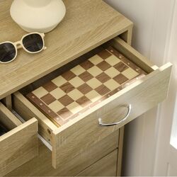 Tumba pentru incaltaminte Homcom 837-327V00AK 80x30x91 cm (Oak) Thumb