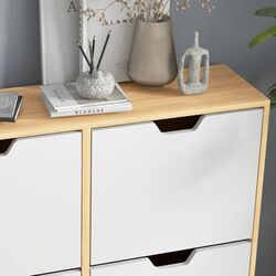 Тумба для обуви Homcom 837-394V80ND 95x26 cm (White/Natural Oak) Thumb