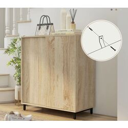 Tumba pentru incaltaminte Homcom 837-426V00ND 80x40x93 cm (Natural Oak) Thumb