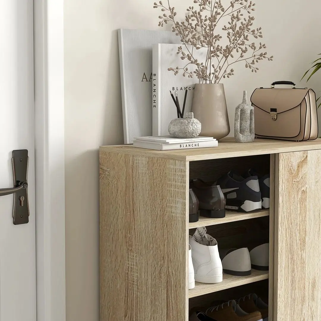 Tumba pentru incaltaminte Homcom 837-426V00ND 80x40x93 cm (Natural Oak)