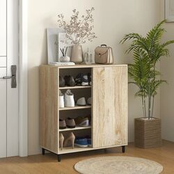 Tumba pentru incaltaminte Homcom 837-426V00ND 80x40x93 cm (Natural Oak) Thumb